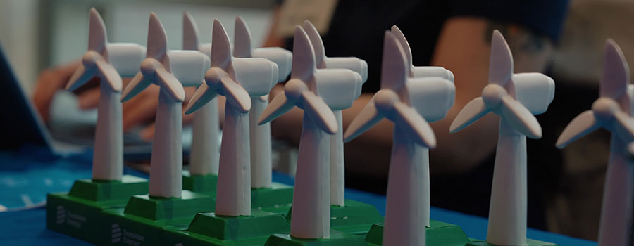Model of windmills